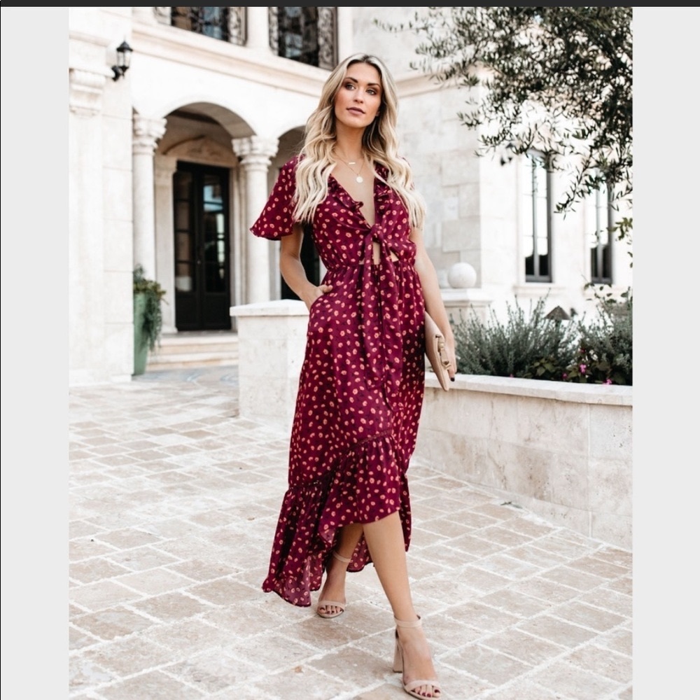 Vici Collection Marmalade high low maxi dress